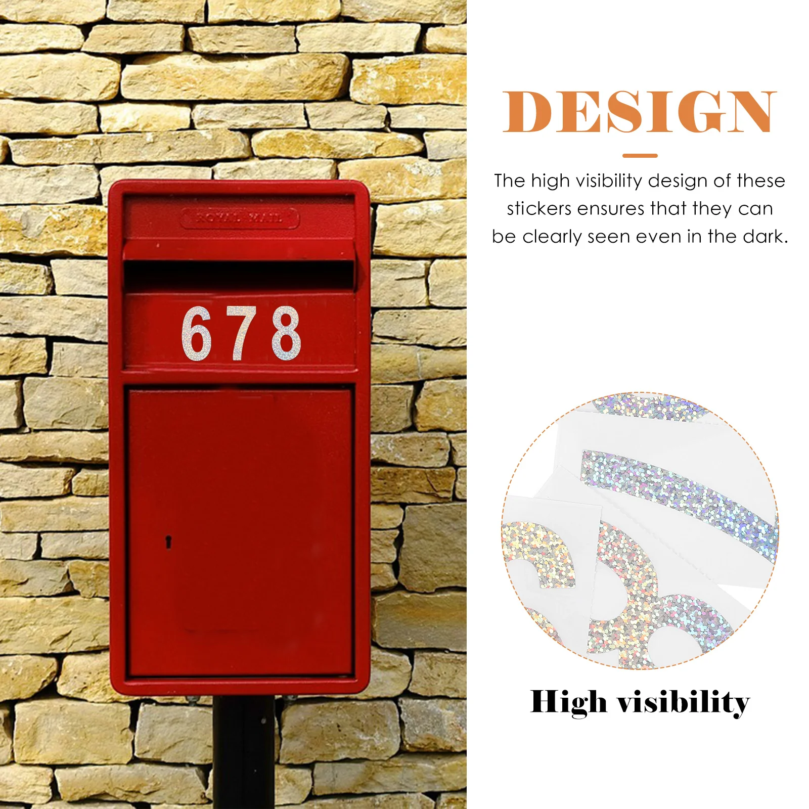5 Sets Reflective Mailbox Numbers Stickers 0 9 Digits 3 Inch Waterproof PVC Self Adhesive Door Sign Number Decals Easy Apply
5 Sets Reflective Mailbox Numbers Stickers 0 9 Digits 3 Inch Waterproof PVC Self Adhesive Door Sign Number Decals Easy Apply