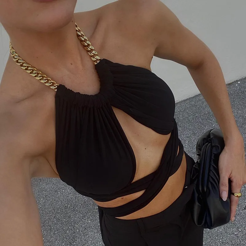 Sexy Neck Strap Bra 2025 Spring and Summer New Hollow Back Strap Bottomed Vest Sexy Crop Tops One Size
Sexy Neck Strap Bra 2025 Spring and Summer New Hollow Back Strap Bottomed Vest Sexy Crop Tops One Size
