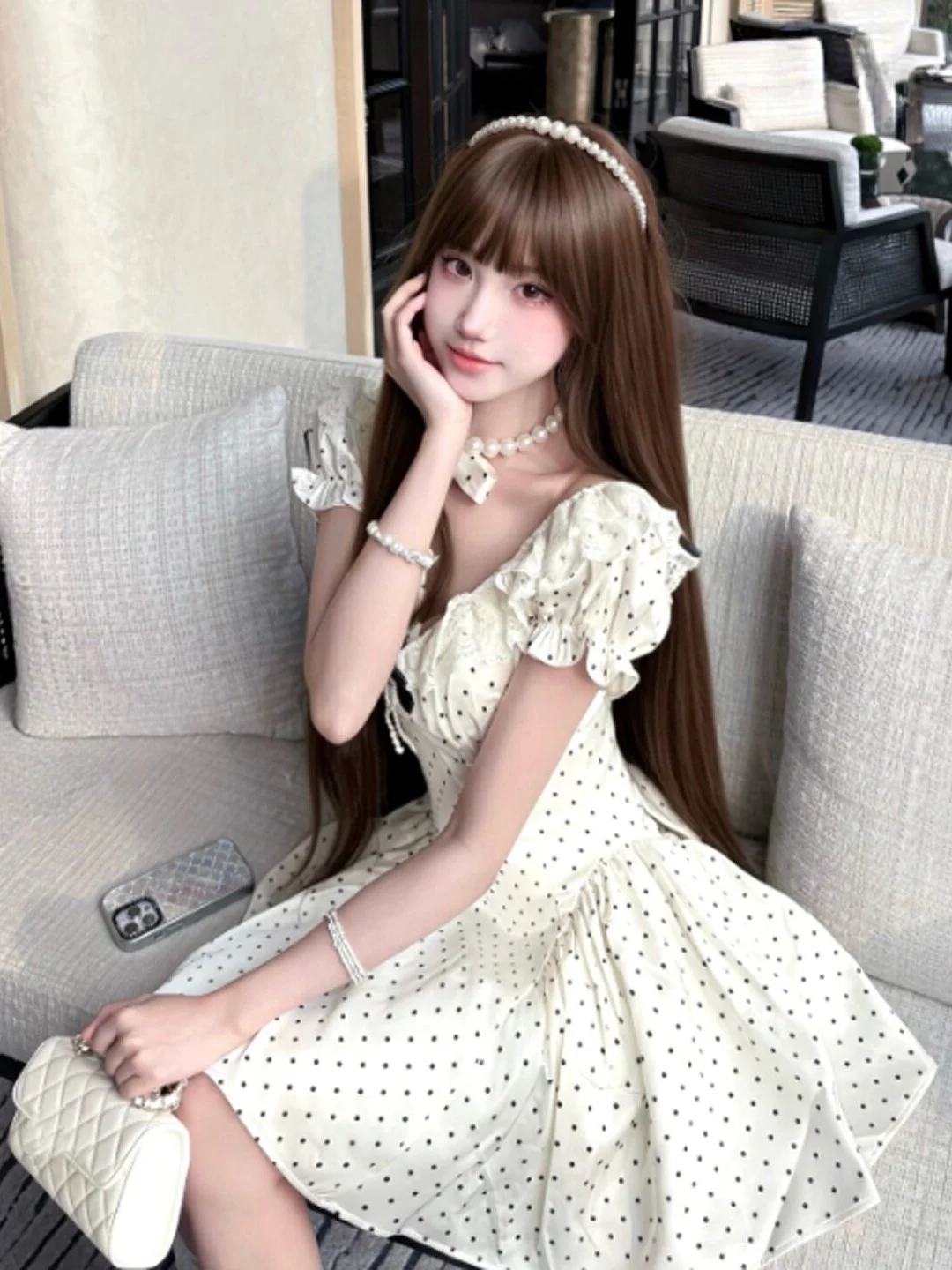 Korean High-End Polka Dot Short Sleeve Dress A-Line Waist Cinching Summer Fashion Rich Girl Style City Commute Street Style
Korean High-End Polka Dot Short Sleeve Dress A-Line Waist Cinching Summer Fashion Rich Girl Style City Commute Street Style