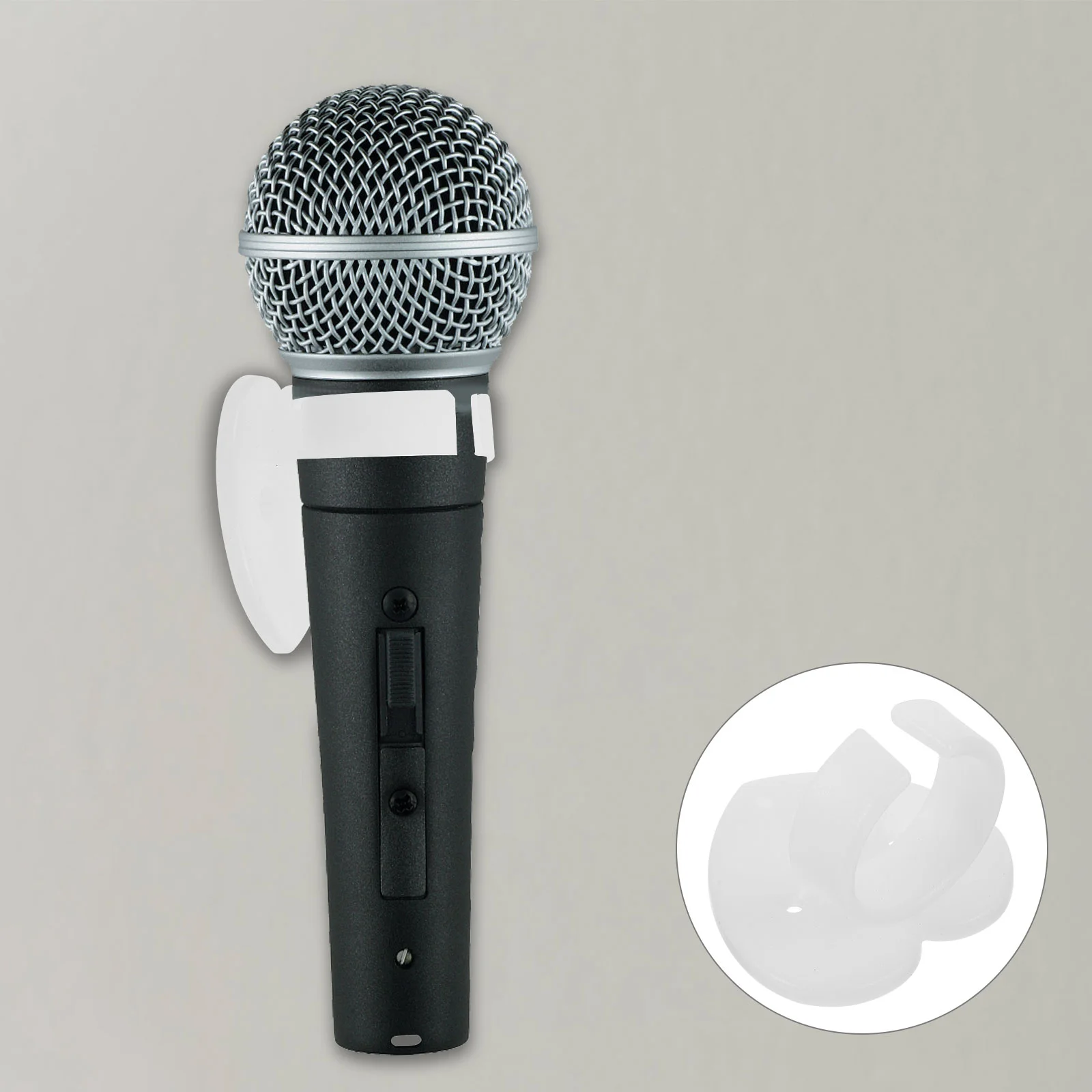 Interview Microphone Clip Holder for Hand Rings Wall Hanging Stand White Abs Mount
Interview Microphone Clip Holder for Hand Rings Wall Hanging Stand White Abs Mount