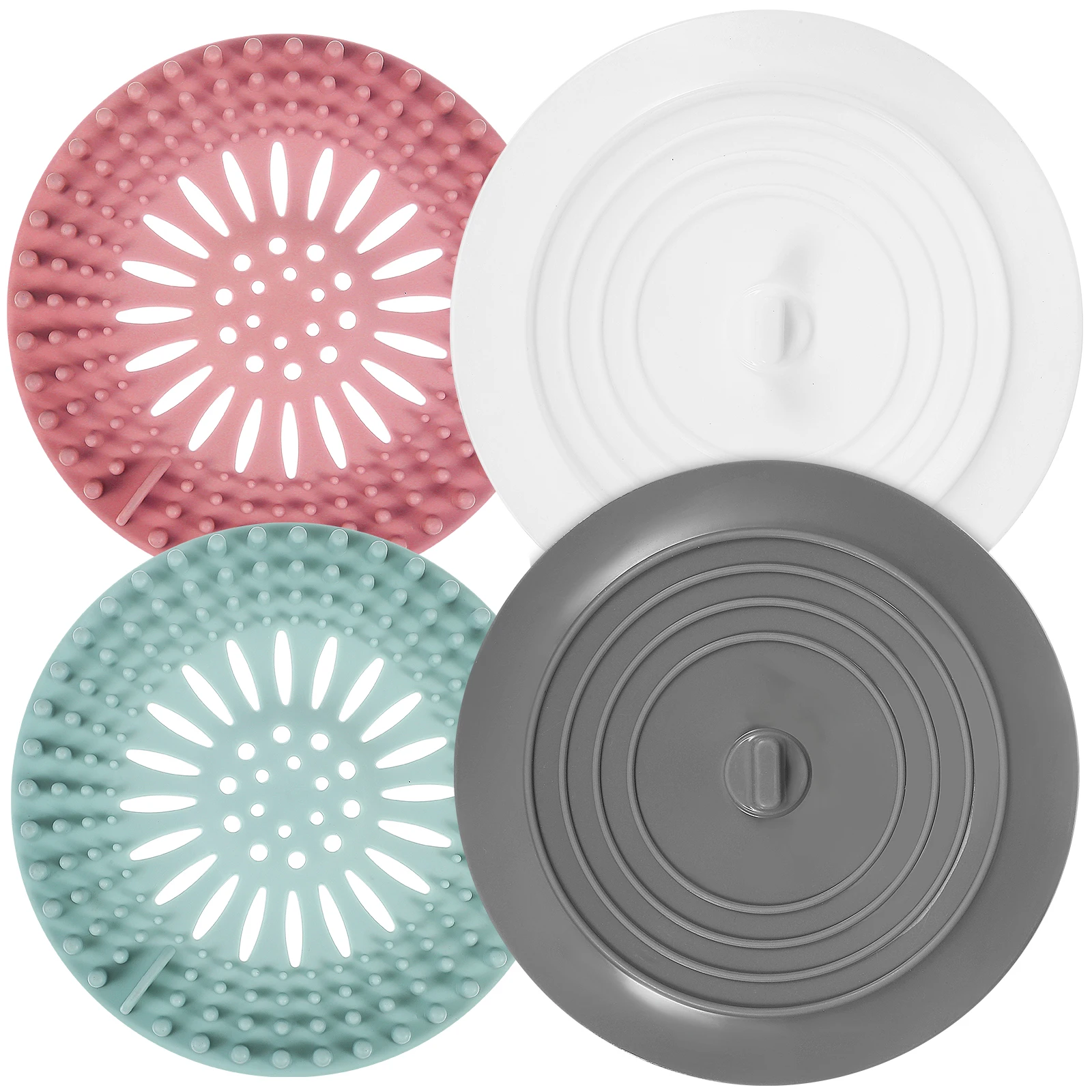 4pcs Silicone Drain Plug Filter Set Sink Strainers Stopper For Kitchen Bathroom Tub Shower Hair Catcher Cover Kitchen Supplies
4pcs Silicone Drain Plug Filter Set Sink Strainers Stopper For Kitchen Bathroom Tub Shower Hair Catcher Cover Kitchen Supplies