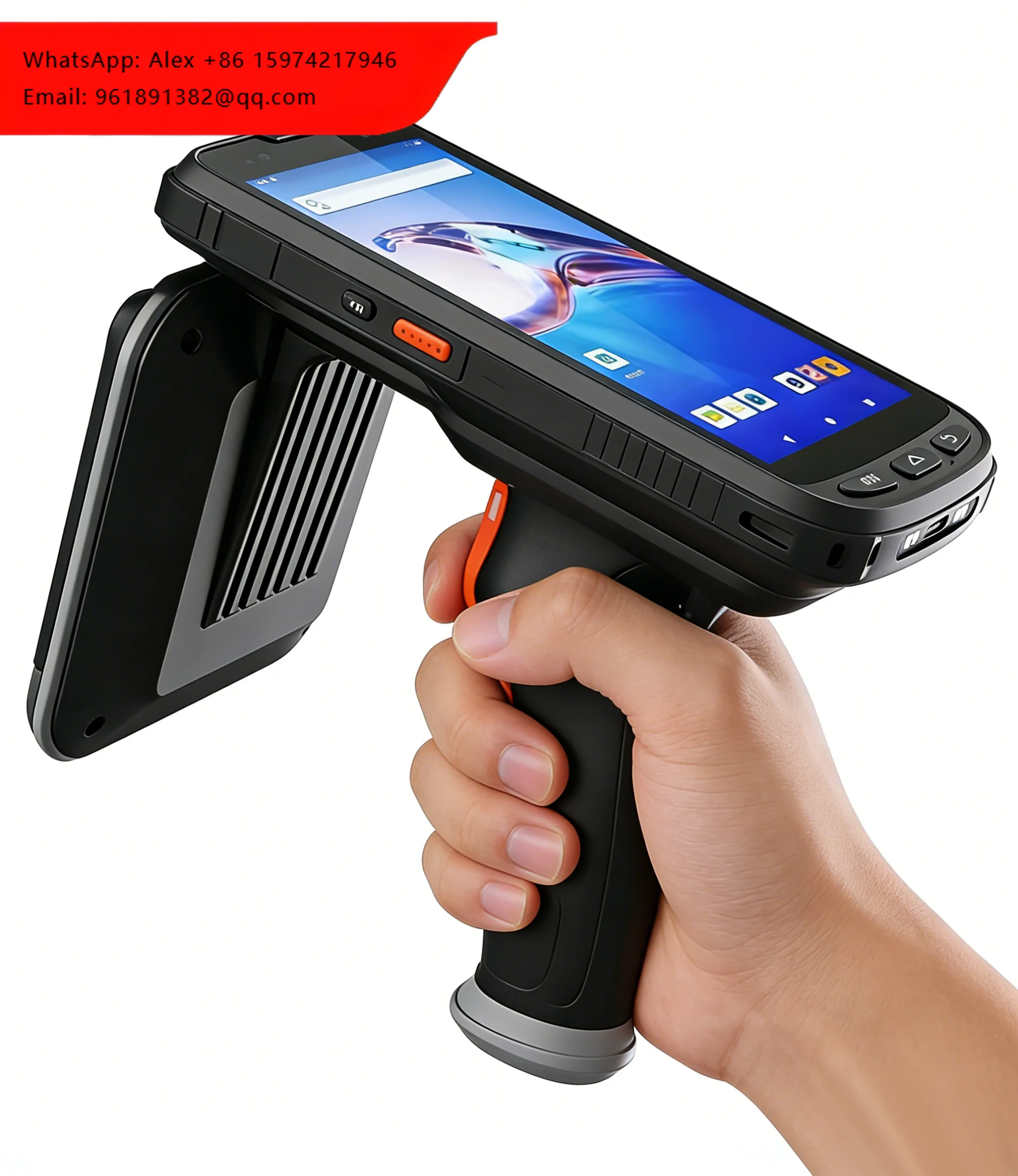 Rugged Handheld Computer NFC 5.5" Screen 4+64GB Android 10 Long Range 20m Warehouse Inventory Data Collector