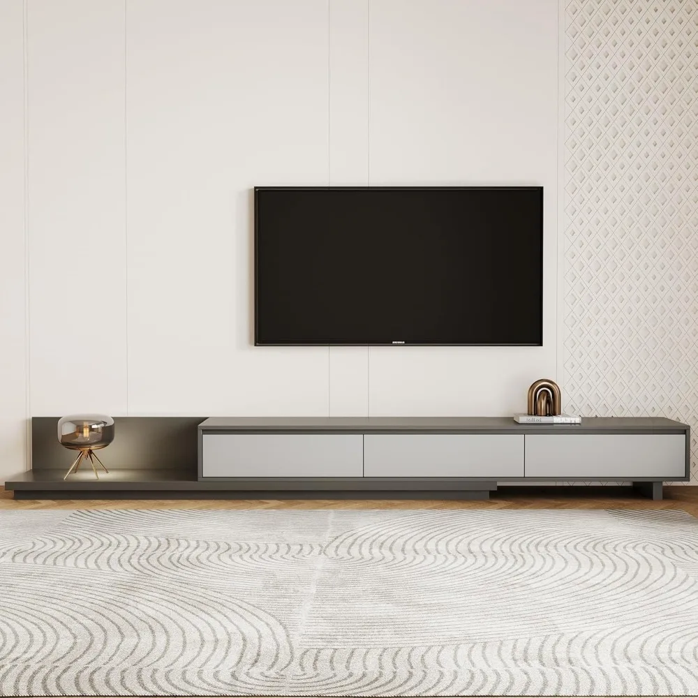 Mid Century Modern Expandable TV Stand 79 to 130 Inches with Three Drawers Gray Media Console for Living Room Bedroom
Mid Century Modern Expandable TV Stand 79 to 130 Inches with Three Drawers Gray Media Console for Living Room Bedroom