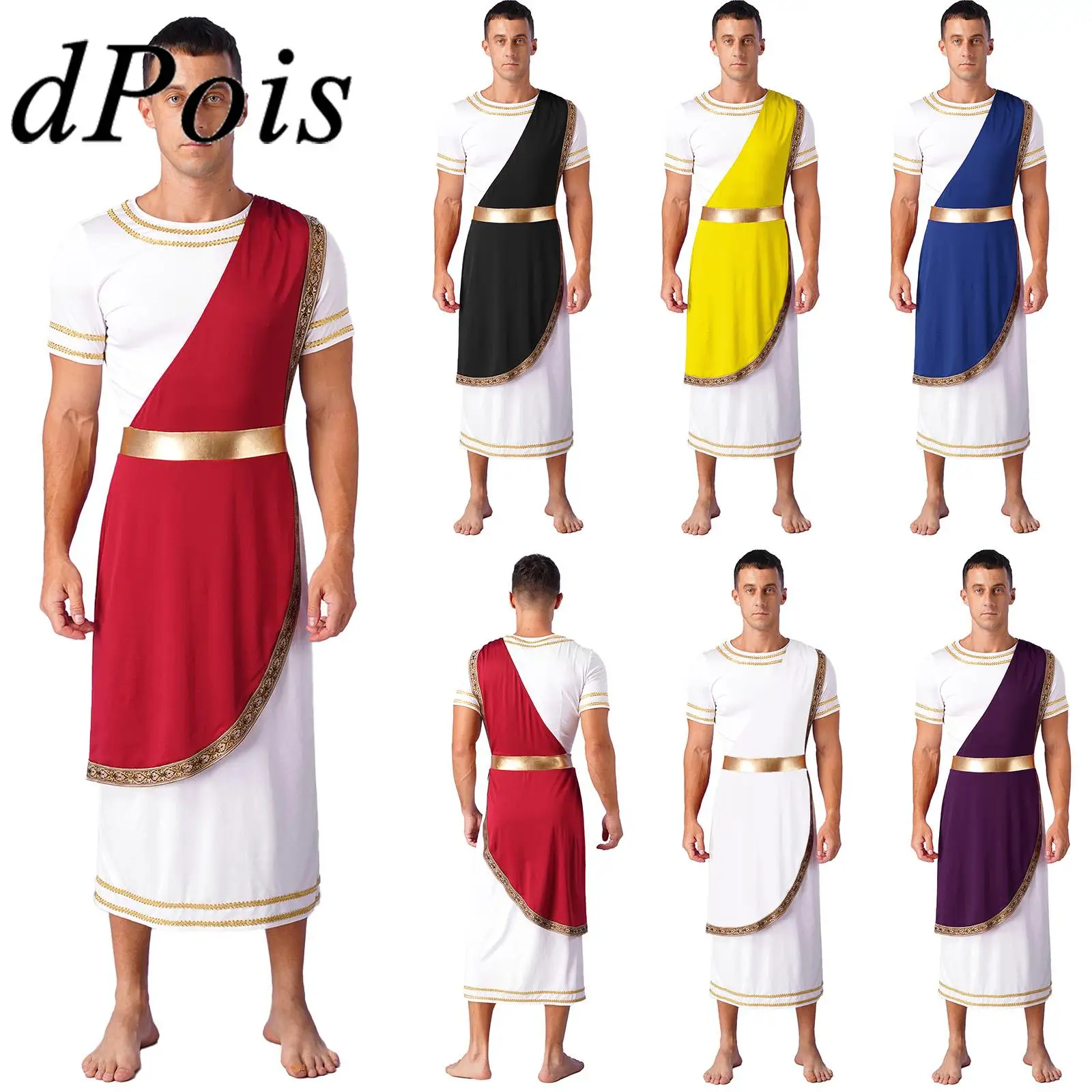 Mens Mythology Toga Rome Spartan Ancient Greek Retro Vintage Themed Shows Cosplay Outfit Short Sleeve Vintage Warrior Costumes 
Mens Mythology Toga Rome Spartan Ancient Greek Retro Vintage Themed Shows Cosplay Outfit Short Sleeve Vintage Warrior Costumes