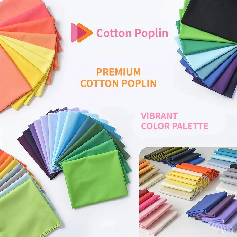 40S Cotton Poplin Fabric Solid Color White Black Various Colors For Sewing Accessories Quilting Patchwork By Half Meter
40S Cotton Poplin Fabric Solid Color White Black Various Colors For Sewing Accessories Quilting Patchwork By Half Meter