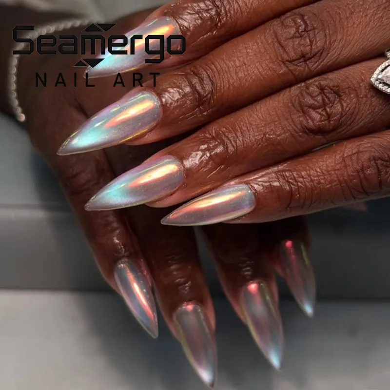24PCS Long Stiletto Press on Nails Iridescent Chrome Aurora Blue Fake Nails Sweet Cool Glossy Holographic Full Cover False Nails
24PCS Long Stiletto Press on Nails Iridescent Chrome Aurora Blue Fake Nails Sweet Cool Glossy Holographic Full Cover False Nails