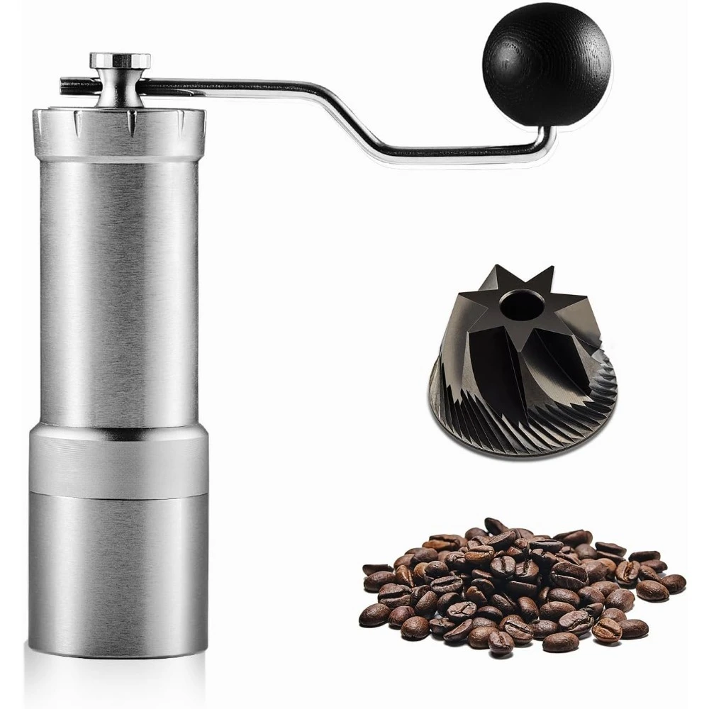 Popular - Manual Coffee Grinder with CNC Stainless Steel Conical Burr,Hand Coffee Grinder for Home Use,Internal
Popular - Manual Coffee Grinder with CNC Stainless Steel Conical Burr,Hand Coffee Grinder for Home Use,Internal