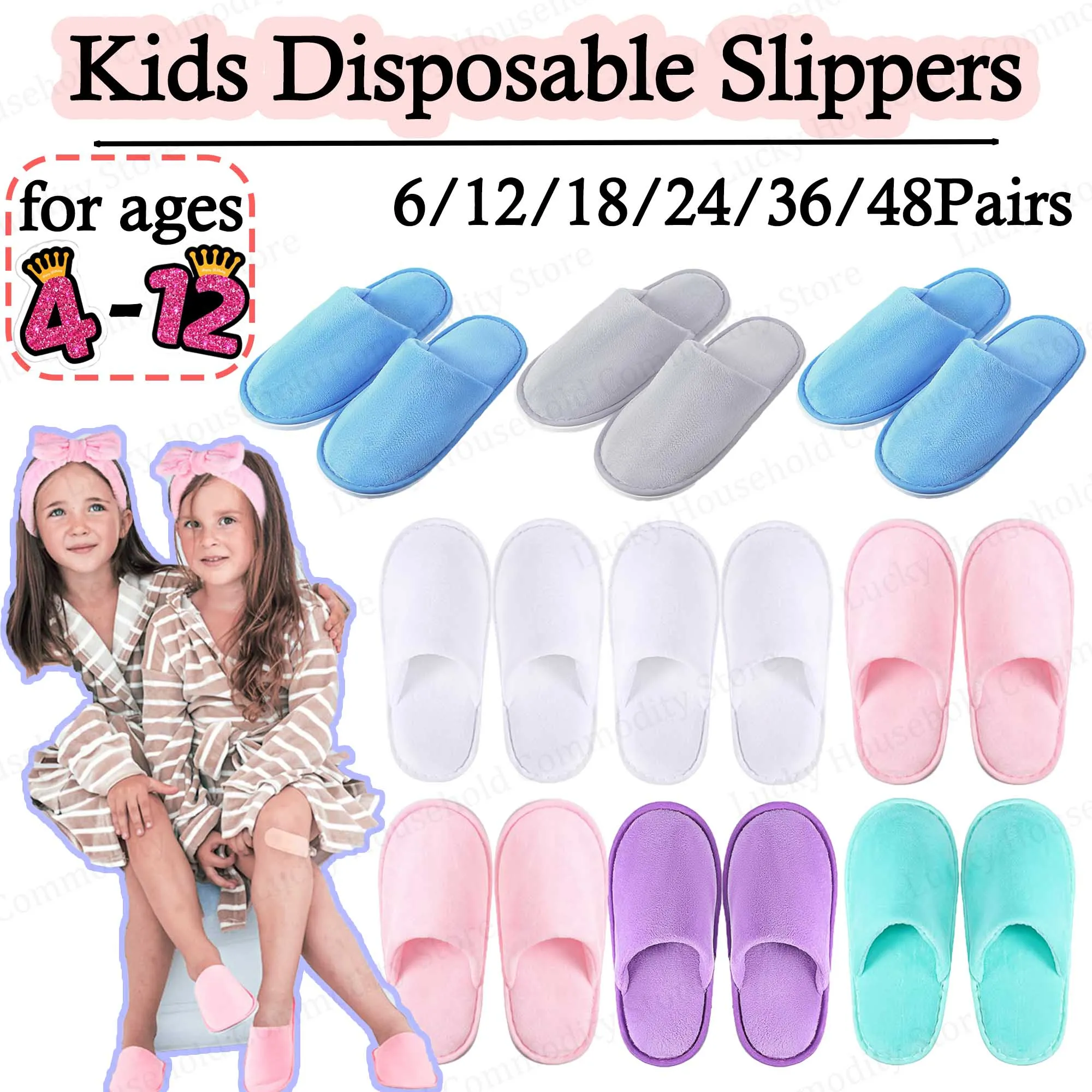 12-48 Pairs Kids Disposable Slippers for Guests Spa Slippers House Slippers for Boys Girls Birthday Party Favors Hotel Travel
12-48 Pairs Kids Disposable Slippers for Guests Spa Slippers House Slippers for Boys Girls Birthday Party Favors Hotel Travel