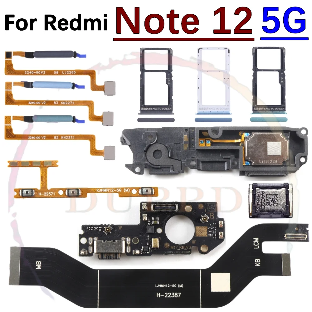 Earpiece LoudSpeaker SIM Tray Charging Port Board For Xiaomi Redmi Note 12 5G Fingerprint Sensor Off On Motherboard Flex Cable
Earpiece LoudSpeaker SIM Tray Charging Port Board For Xiaomi Redmi Note 12 5G Fingerprint Sensor Off On Motherboard Flex Cable