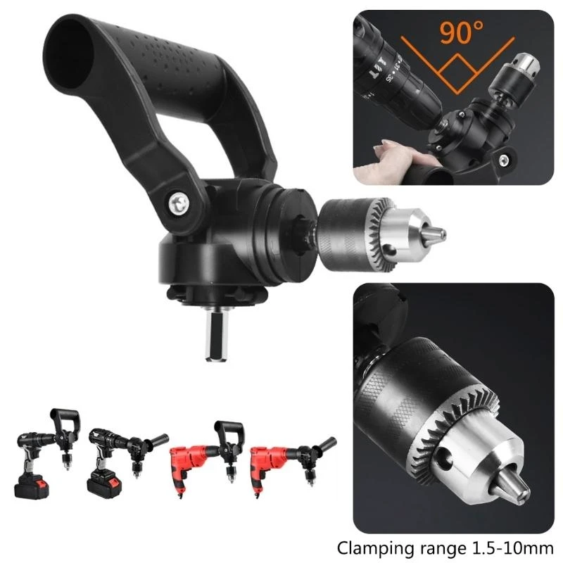 A5YD Right Angled Chuck for Drill 90 Degree Chuck Drill Adapter Attachment Drill Bit
A5YD Right Angled Chuck for Drill 90 Degree Chuck Drill Adapter Attachment Drill Bit