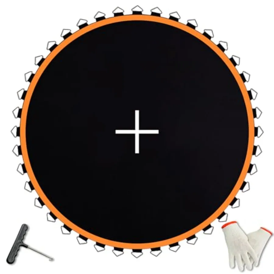 Trampoline Mat for 15 ft Frame Polypropylene Black Reinforced UV-Resistant with Spring Hooks and Gloves
Trampoline Mat for 15 ft Frame Polypropylene Black Reinforced UV-Resistant with Spring Hooks and Gloves