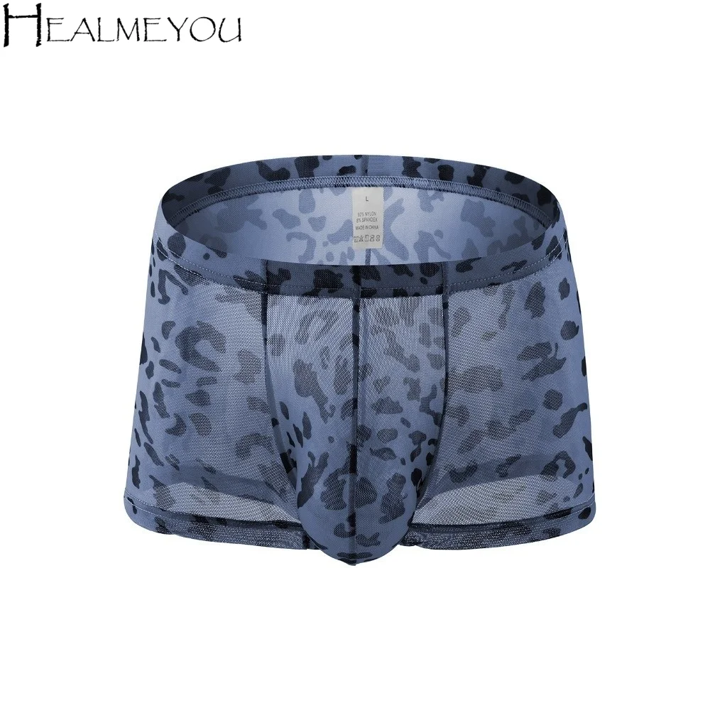 Simple Fashion Leopard Print Men's Boxer Briefs Thin Flat Pants Mesh Ice Silk Boxers Quick Dry Seamless Underwear for Men Men
Simple Fashion Leopard Print Men's Boxer Briefs Thin Flat Pants Mesh Ice Silk Boxers Quick Dry Seamless Underwear for Men Men
