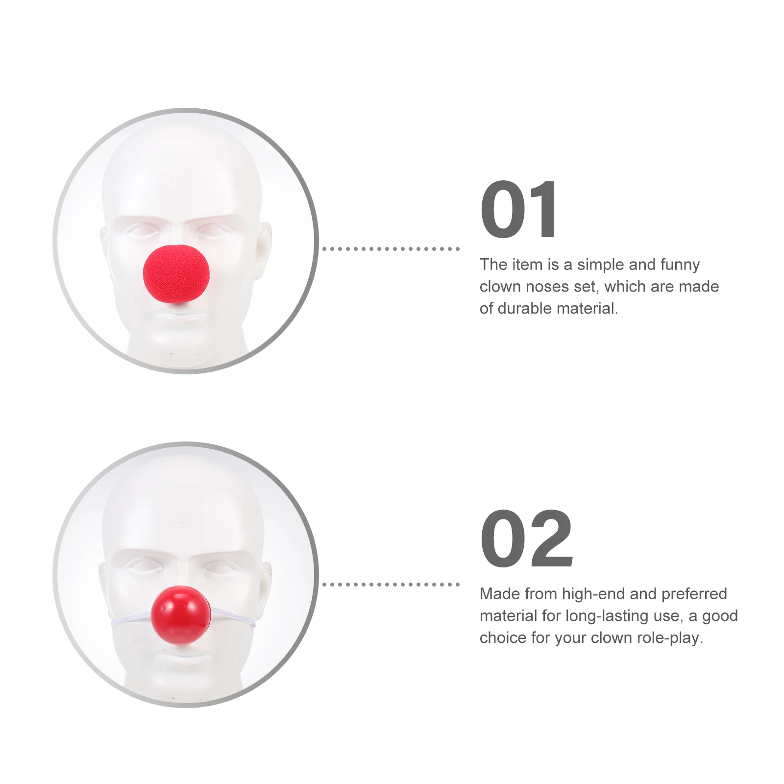 4 Pcs Clown Nose Prop Cosplay Supply Funny Props Ornaments for s Clothing Circus Plastic Accessory Child 
4 Pcs Clown Nose Prop Cosplay Supply Funny Props Ornaments for s Clothing Circus Plastic Accessory Child