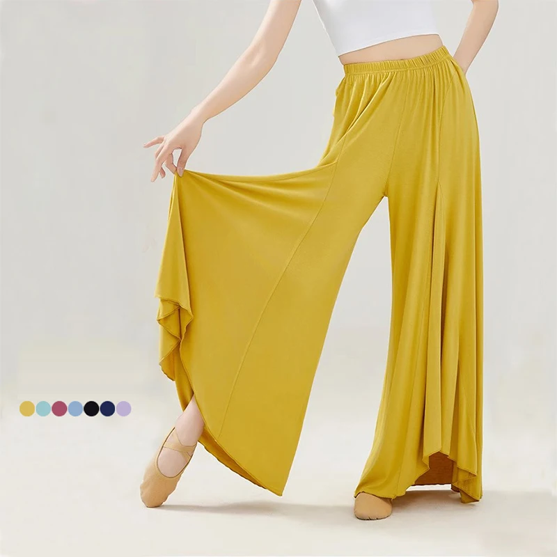 Women Elegant Casual Loose Wide-leg Pants Practice Dance Yoga Pants Chinese Classical Dance Body Acrobatics Costume Trousers
Women Elegant Casual Loose Wide-leg Pants Practice Dance Yoga Pants Chinese Classical Dance Body Acrobatics Costume Trousers