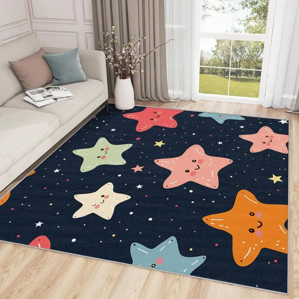 Cute Starry Sky Area Rug for Kids Room - 7x9, Playroom Nursery Carpet, Colorful Children's Decor
Cute Starry Sky Area Rug for Kids Room - 7x9, Playroom Nursery Carpet, Colorful Children's Decor