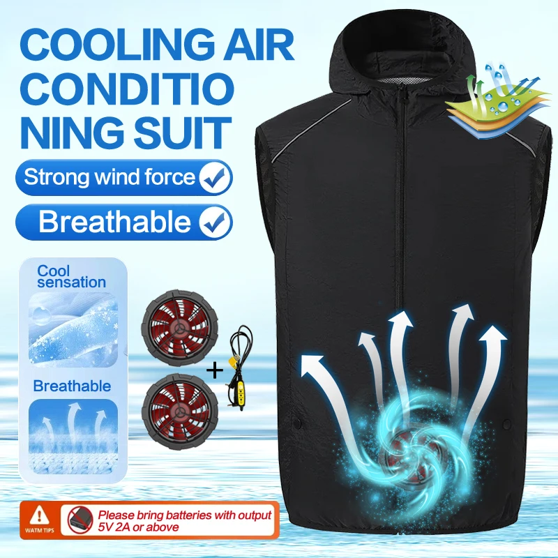 Summer Cool Vest for Couples, Hooded, Breathable and Comfortable Vest with Fan, Cooling Welder Labor Protection Overalls
Summer Cool Vest for Couples, Hooded, Breathable and Comfortable Vest with Fan, Cooling Welder Labor Protection Overalls