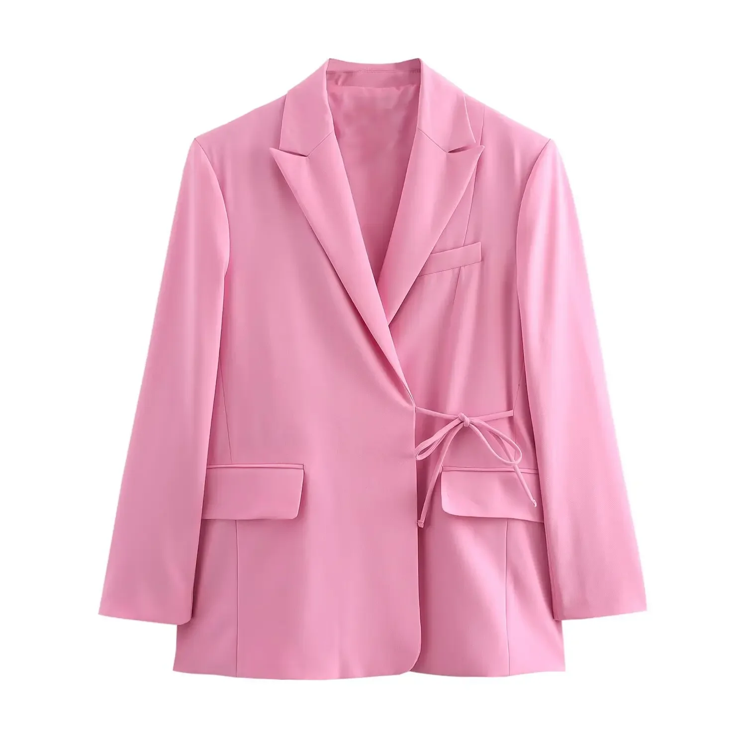 Pop Women Pink Blazer jacket Lace Up Long Sleeve Coat 2025 Spring Lady Loose Work Office Lady Coat Jacket Women
Pop Women Pink Blazer jacket Lace Up Long Sleeve Coat 2025 Spring Lady Loose Work Office Lady Coat Jacket Women