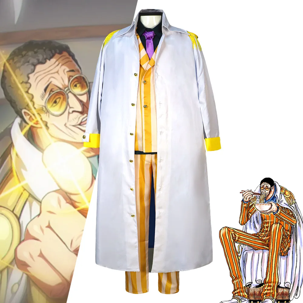 NEW Anime Borsalino Cosplay Costume Admiral Kizaru Cloak And Uniform Suit Halloween Navy General Performance Costumes
NEW Anime Borsalino Cosplay Costume Admiral Kizaru Cloak And Uniform Suit Halloween Navy General Performance Costumes