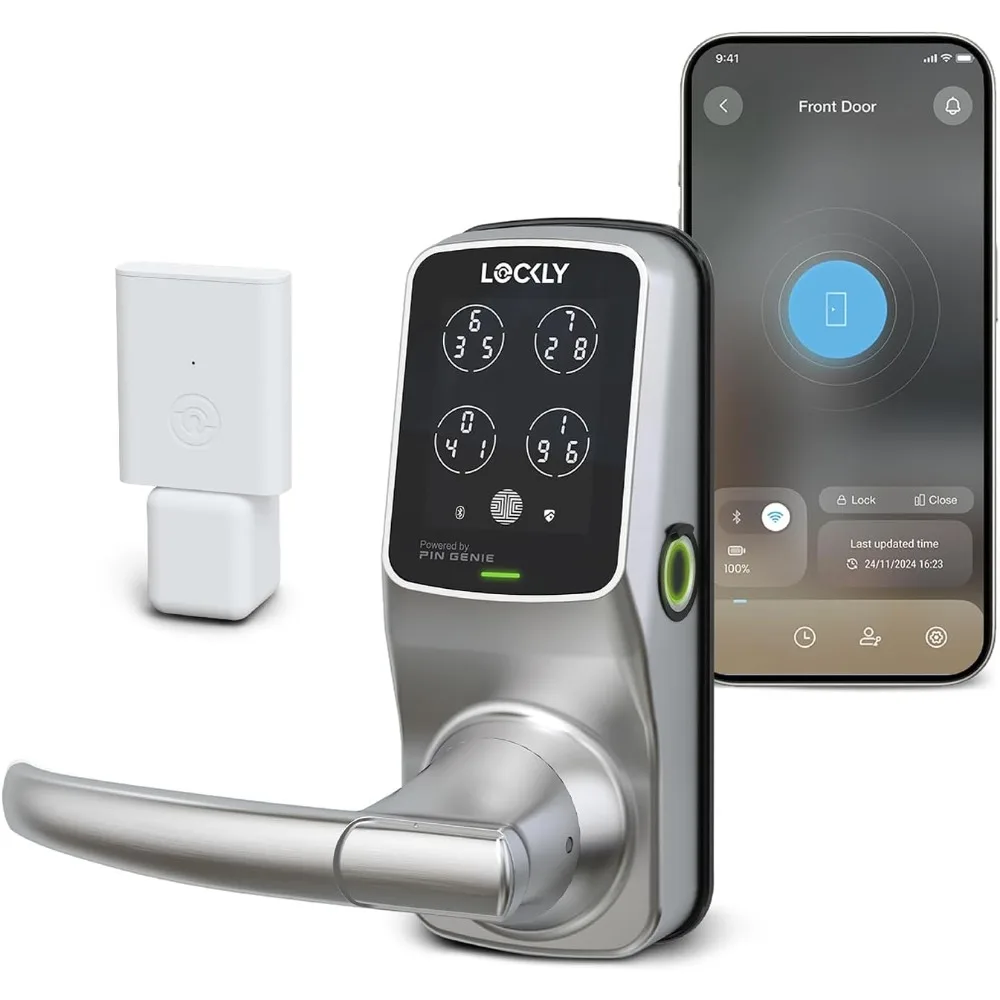 Secure Pro Wi-Fi, DigitaFront Door Lock с ручкой, голосовым управлением и автоматическим замком — Latch Edition
Secure Pro Wi-Fi, DigitaFront Door Lock с ручкой, голосовым управлением и автоматическим замком — Latch Edition