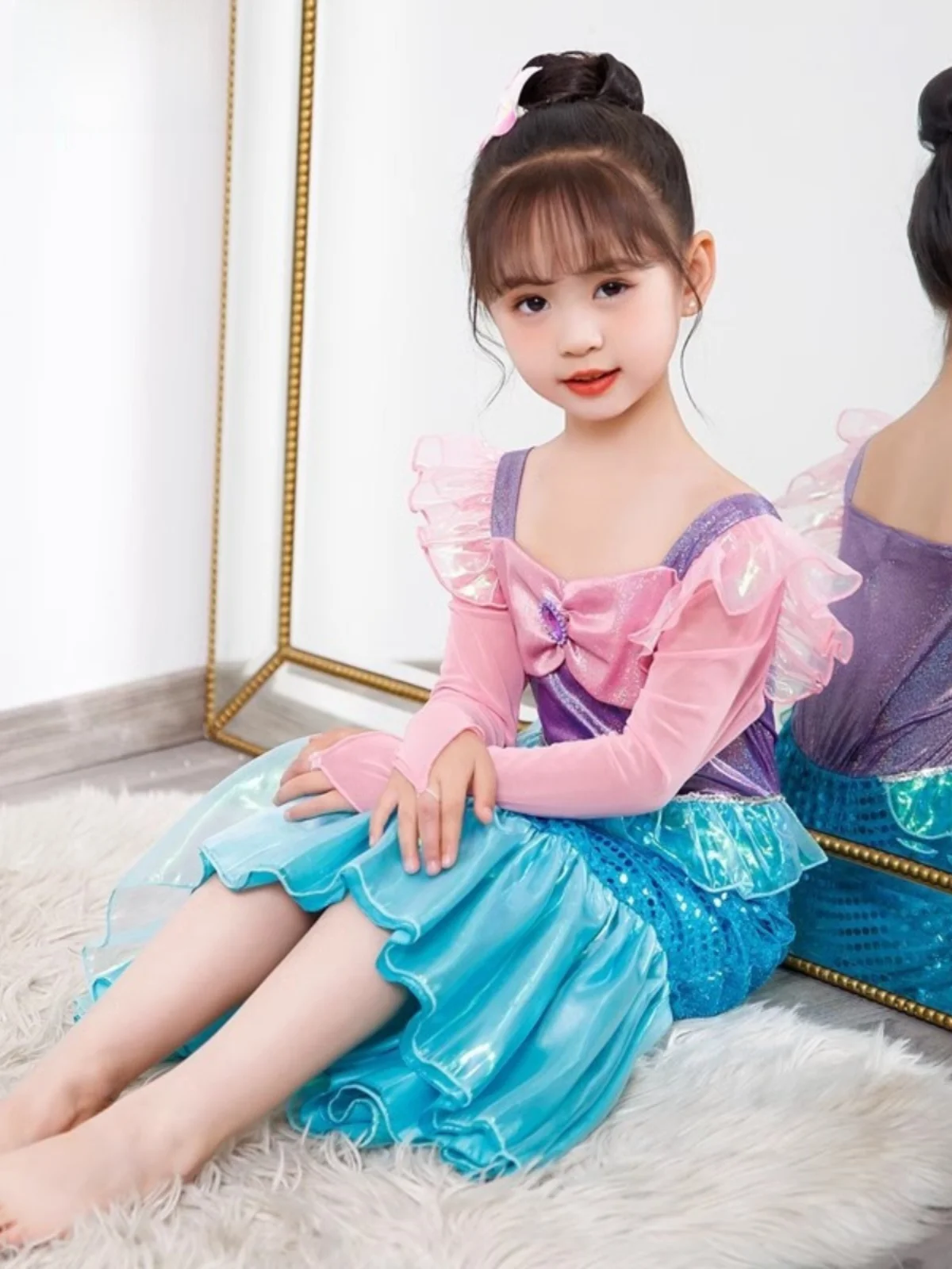 Princess Mermaid Tail Skirt Children's Costume Halloween Birthday Girl's Fish Tail Dress Cosplay Fish Girl Uniform Polyester
Princess Mermaid Tail Skirt Children's Costume Halloween Birthday Girl's Fish Tail Dress Cosplay Fish Girl Uniform Polyester