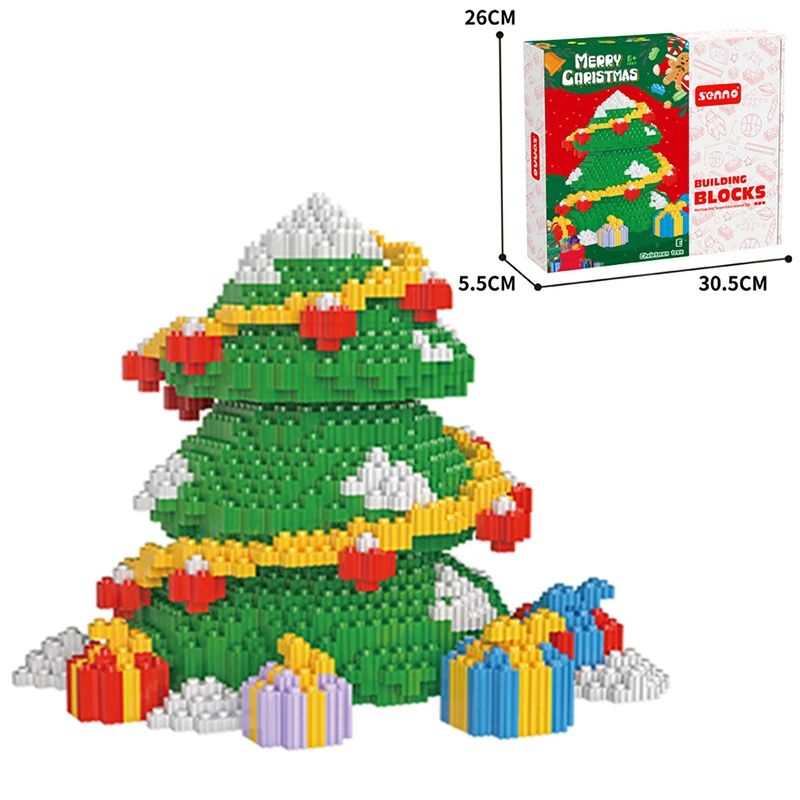 3922PCS Christmas Tree Building Blocks Small Particle Puzzle Toys For Children DIY Home Decoration Ideal Winter Scene Kids Gift
3922PCS Christmas Tree Building Blocks Small Particle Puzzle Toys For Children DIY Home Decoration Ideal Winter Scene Kids Gift