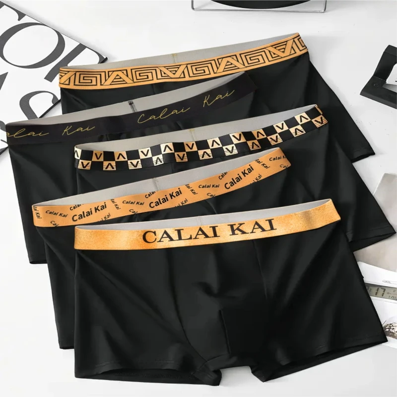 1/3 Pcs Set Men's Black Solid Boxer Briefs Luxury Gold Logo Soft Comfort Breathable Underwear for Daily Office Gym Casual Wear
1/3 Pcs Set Men's Black Solid Boxer Briefs Luxury Gold Logo Soft Comfort Breathable Underwear for Daily Office Gym Casual Wear