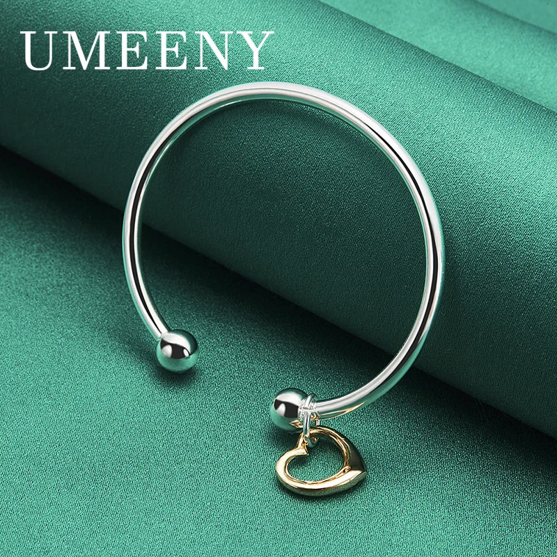 Fashion 925 Sterling Silver Exquisite Beaded Heart Shaped Open Bracelet for Women Wedding Party Gift Jewelry Engagement
Fashion 925 Sterling Silver Exquisite Beaded Heart Shaped Open Bracelet for Women Wedding Party Gift Jewelry Engagement