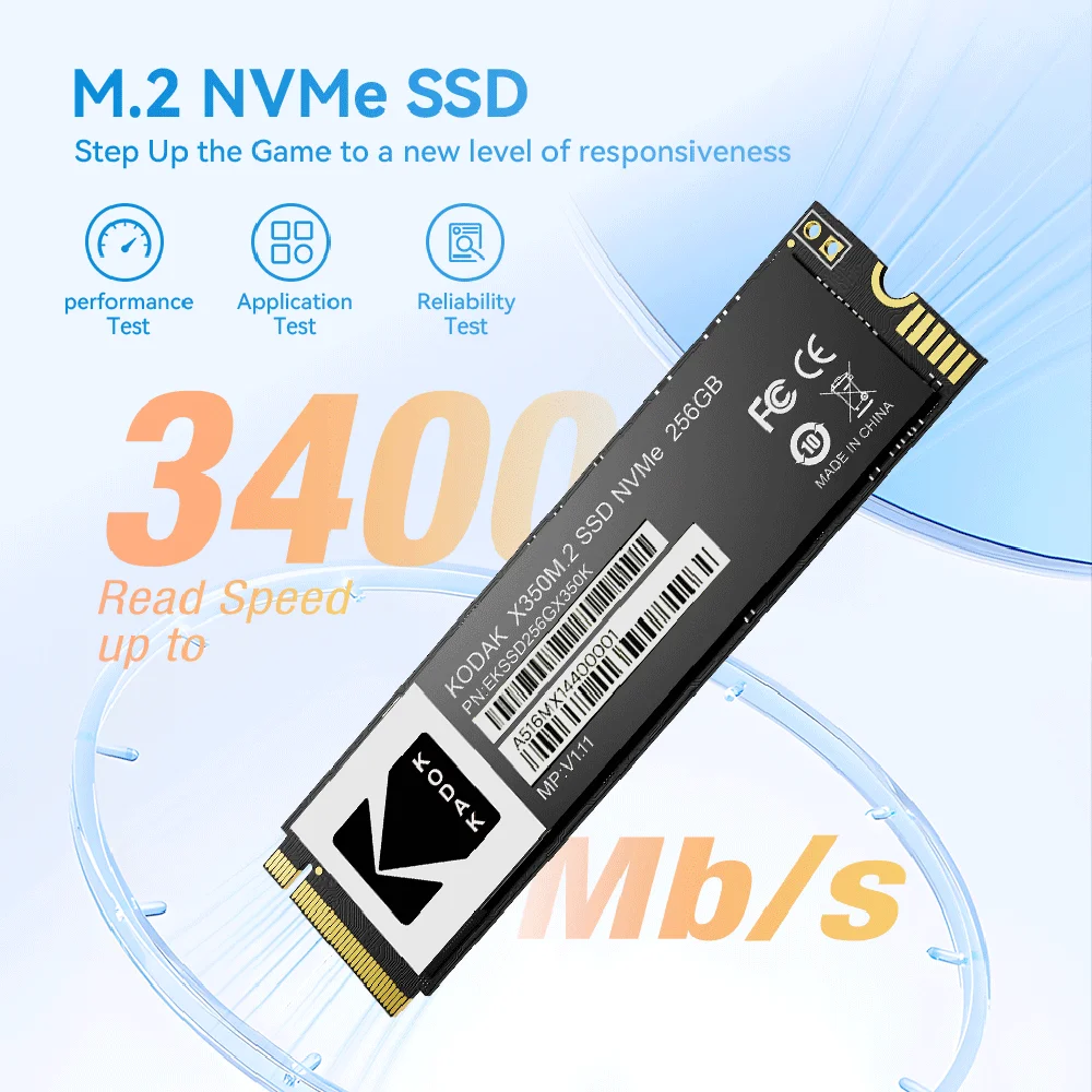 KODAK 3400 МБ/с SSD NVMe M.2 2280 1 ТБ 512 ГБ 256 ГБ Внутренний твердотельный накопитель PCIe3.0x4 SSD Жесткий диск для портативных ПК X350
KODAK 3400 МБ/с SSD NVMe M.2 2280 1 ТБ 512 ГБ 256 ГБ Внутренний твердотельный накопитель PCIe3.0x4 SSD Жесткий диск для портативных ПК X350