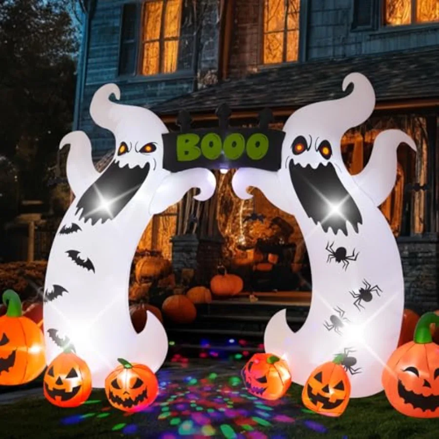 Halloween Inflatable, 16 FT Giant Ghost Pumpkin Arch Inflatable Decoration with Rotating LED Color Light for Outdoor, Holiday,
Halloween Inflatable, 16 FT Giant Ghost Pumpkin Arch Inflatable Decoration with Rotating LED Color Light for Outdoor, Holiday,