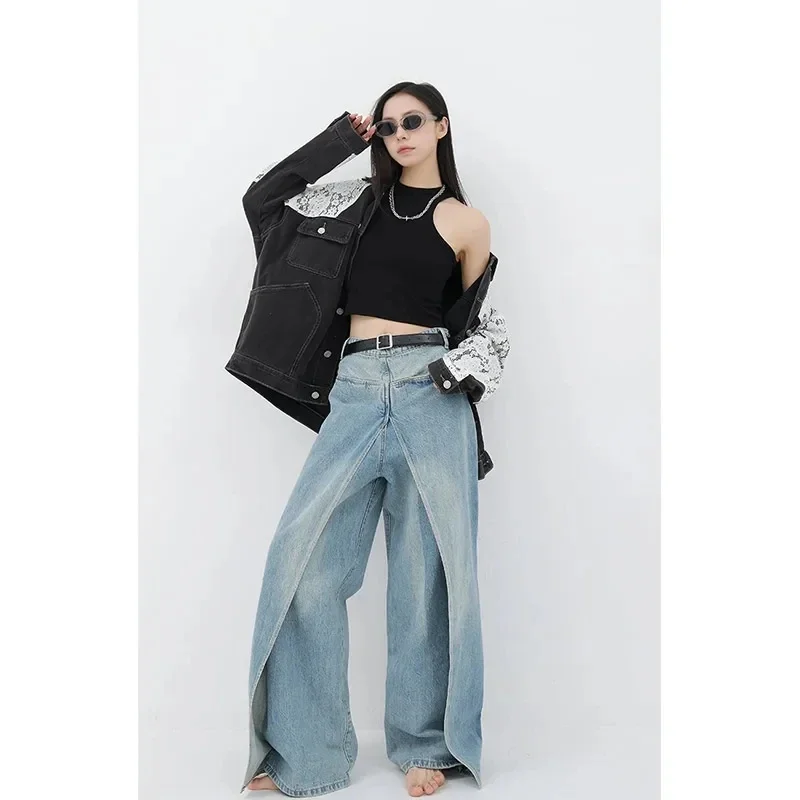 Women Blue Jeans Y2k Vintage High Waist Baggy Cowboy Pants Aesthetic Harajuku Denim Trousers 2000s Grunge Clothes E-girl Bottoms
Women Blue Jeans Y2k Vintage High Waist Baggy Cowboy Pants Aesthetic Harajuku Denim Trousers 2000s Grunge Clothes E-girl Bottoms