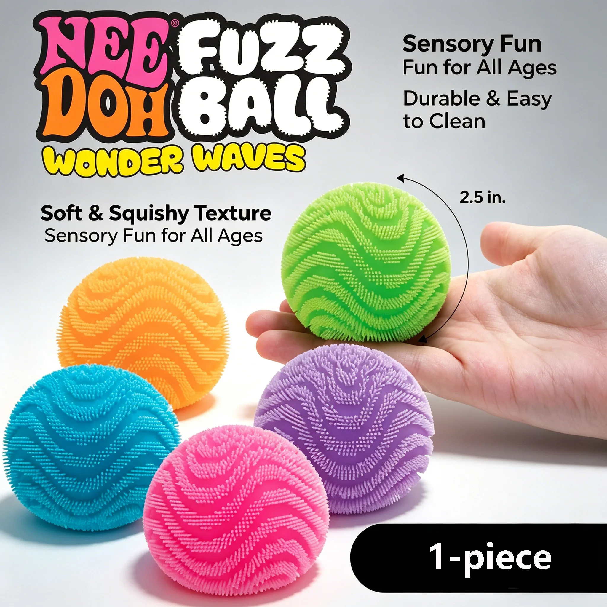 Schylling Nee Doh Fuzz Ball Waves Sensory Squeeze Fidget Blind Box Toy Stress Relief for Adults and Kids
Schylling Nee Doh Fuzz Ball Waves Sensory Squeeze Fidget Blind Box Toy Stress Relief for Adults and Kids