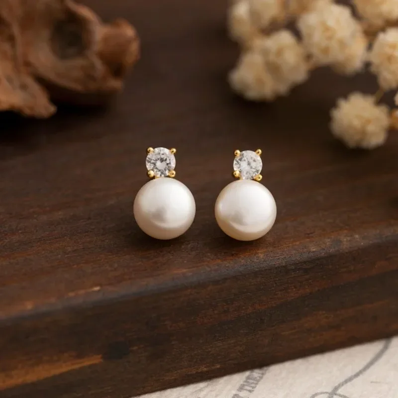 YWYC7-8mm Natural Freshwater Pearl Stud Earrings for Women 18k Gold Dainty Crystal Pearl Earrings Jewelry Gift 2025 New Arrivals
YWYC7-8mm Natural Freshwater Pearl Stud Earrings for Women 18k Gold Dainty Crystal Pearl Earrings Jewelry Gift 2025 New Arrivals