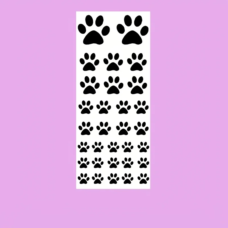 Cute Black Paw Print Nail Stickers, Cat & Dog Paw Pattern Decals, Self-Adhesive Animal Print Nail Art for Pet Owners & Casual Manicures
Cute Black Paw Print Nail Stickers, Cat & Dog Paw Pattern Decals, Self-Adhesive Animal Print Nail Art for Pet Owners & Casual Manicures