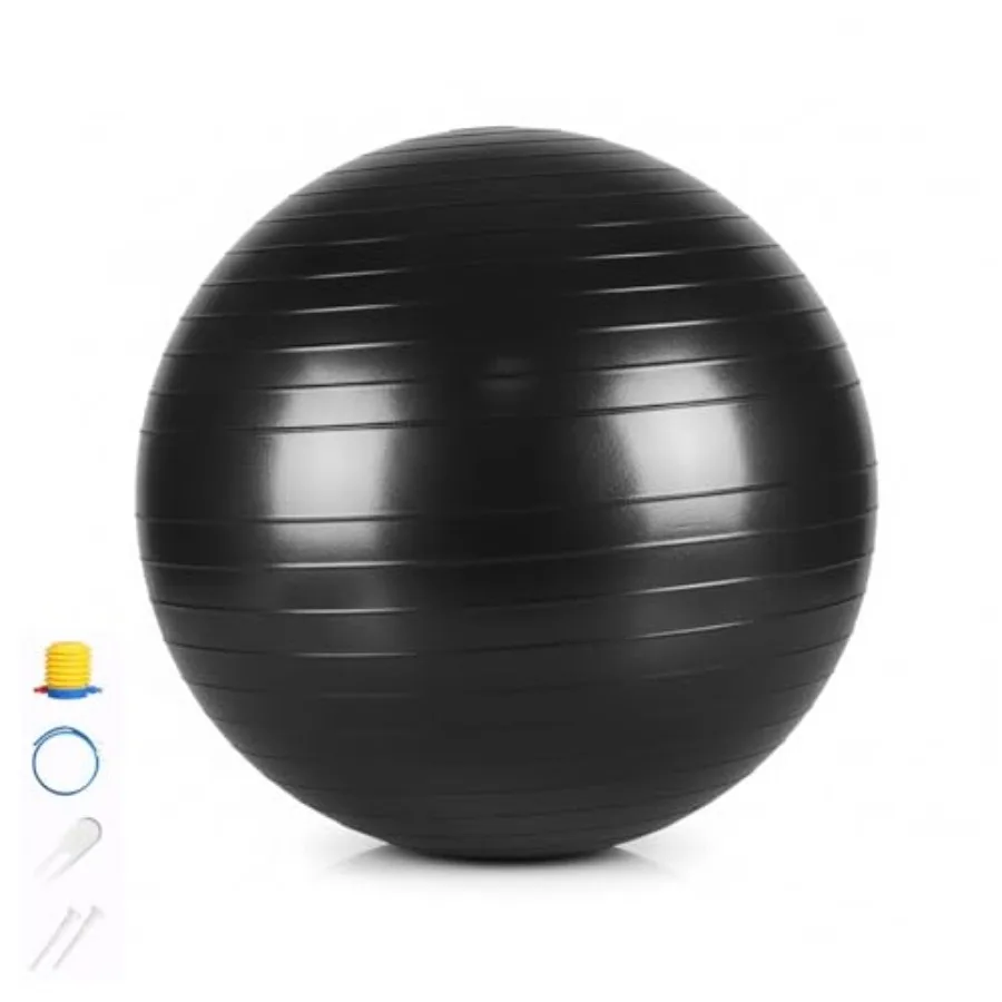 Anti-Burst Yoga Ball with Quick Pump Non-Slip Stability Ball for Exercise Home Office 90cm 36in Extra Large Black
Anti-Burst Yoga Ball with Quick Pump Non-Slip Stability Ball for Exercise Home Office 90cm 36in Extra Large Black
