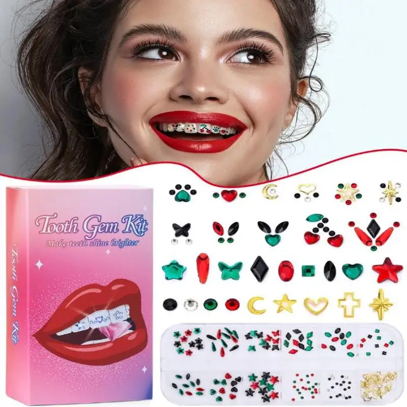 Christmas Series DIY Teeth Ornament Professional Dental Adhesive Gem Crystals Ornaments Easy To Remove Unisex Dental Decor
Christmas Series DIY Teeth Ornament Professional Dental Adhesive Gem Crystals Ornaments Easy To Remove Unisex Dental Decor