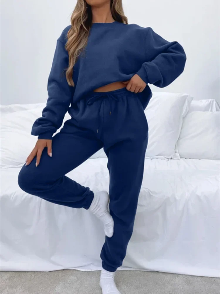 Autumn Matching Sets Women O Neck Sweatshirts Tracksuit Two Pieces Set Pullover Hoodies Pants Suit Drawstring Trousers Outfits
Autumn Matching Sets Women O Neck Sweatshirts Tracksuit Two Pieces Set Pullover Hoodies Pants Suit Drawstring Trousers Outfits