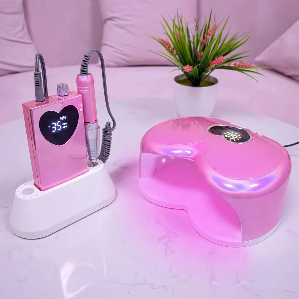 Pink Wireless Uv Gel Nail Dryer Led Lamp Cordless Rechargeable 35000 Nail Drill Heart Shape Nail Lamp
Pink Wireless Uv Gel Nail Dryer Led Lamp Cordless Rechargeable 35000 Nail Drill Heart Shape Nail Lamp