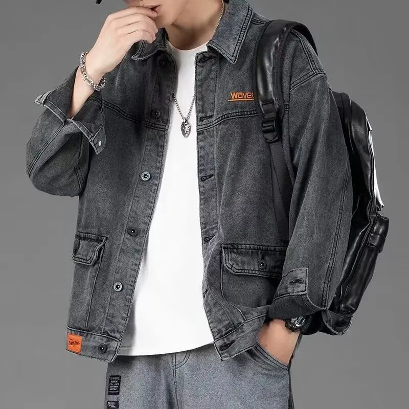 Retro American Denim Jaet 2024 Autumn New Loose Couple Top Motorcycle Sle Turn-down Collar Men's And Women's Outerwear
Retro American Denim Jaet 2024 Autumn New Loose Couple Top Motorcycle Sle Turn-down Collar Men's And Women's Outerwear