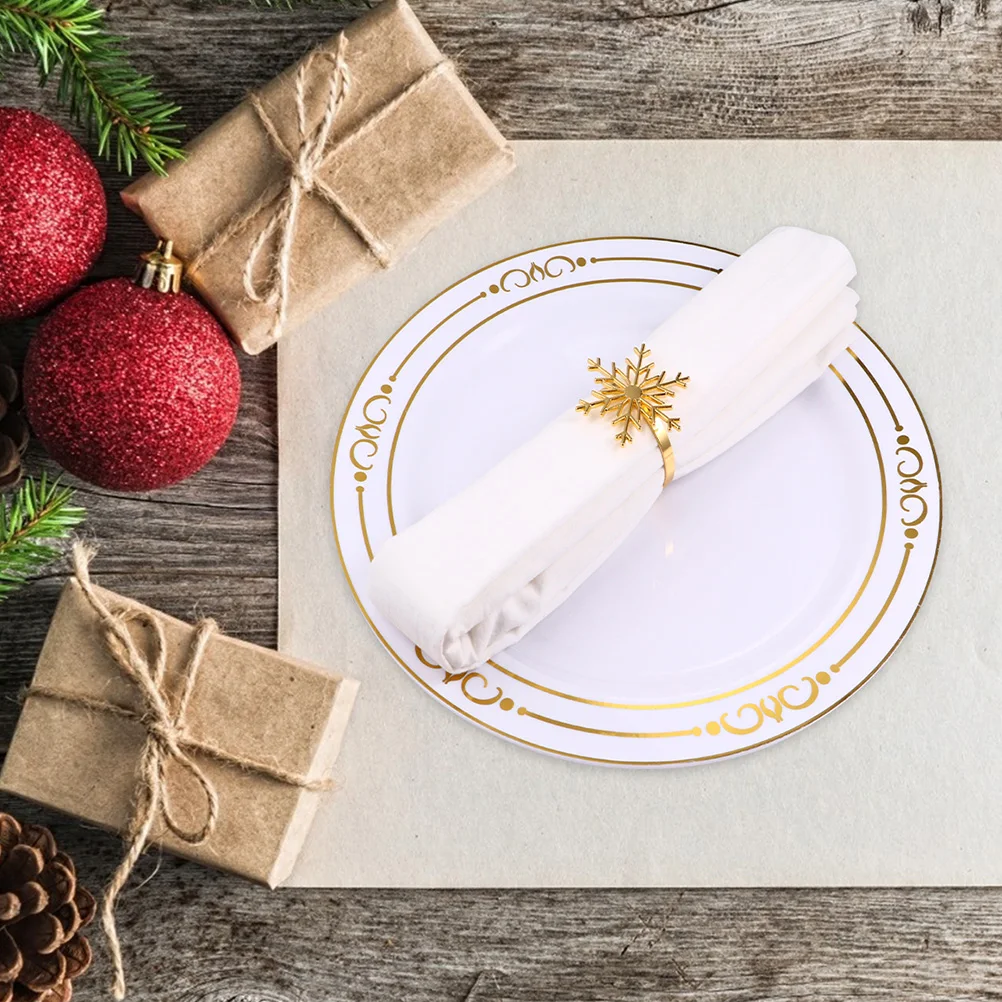 4 Pcs Napkin Rings Snowflake Design Christmas Gold Tone Table Decorations Holiday Party Home Dinning Accessories Kitchen Bar
4 Pcs Napkin Rings Snowflake Design Christmas Gold Tone Table Decorations Holiday Party Home Dinning Accessories Kitchen Bar