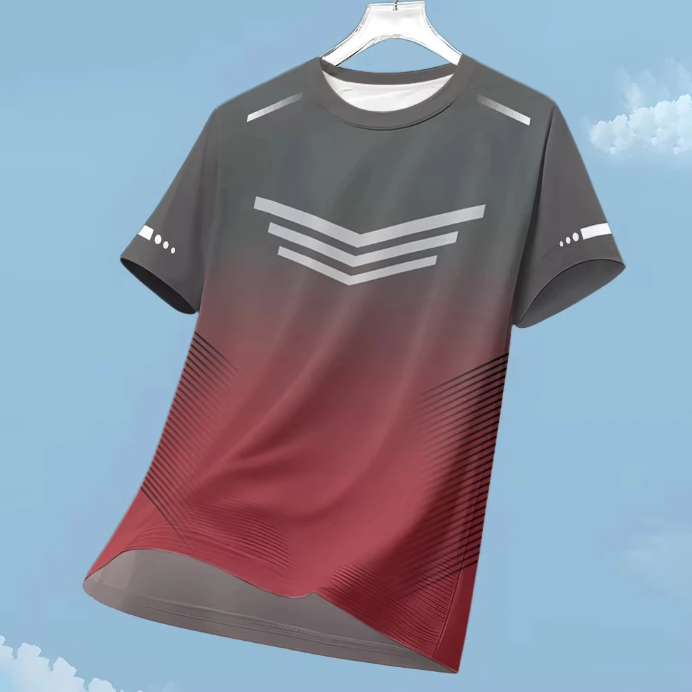 Fashion 3D Gradient Print Men's T Shirt Outdoor Run Fitness Sports Short Sleeve Tops Summer Casual Breathable Clothing Loose Tee
Fashion 3D Gradient Print Men's T Shirt Outdoor Run Fitness Sports Short Sleeve Tops Summer Casual Breathable Clothing Loose Tee