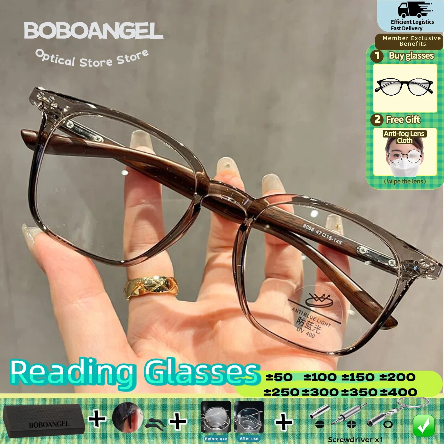 BOBOANGEL High Quality New Fashion Men Women Progressive Optical Eyeglasses Square Myopia Prescription Frame Reading Glasses
BOBOANGEL High Quality New Fashion Men Women Progressive Optical Eyeglasses Square Myopia Prescription Frame Reading Glasses