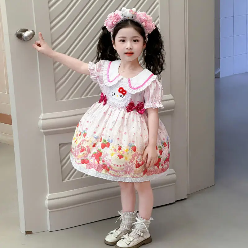 Summer New Girl Lolita Doll Collar Bubble Sleeve Dress Girl Short Sleeve Princess Dress Children's Birthday Dress Puff Dress
Summer New Girl Lolita Doll Collar Bubble Sleeve Dress Girl Short Sleeve Princess Dress Children's Birthday Dress Puff Dress