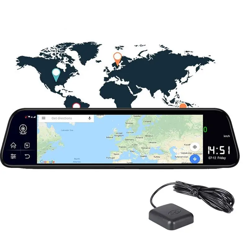 Car Android DVR Mirror Recorder Android8.1 4G WiFi GPS Navigation Touch Screen Reversing Aid Dual Lens GPS Radar Remote
Car Android DVR Mirror Recorder Android8.1 4G WiFi GPS Navigation Touch Screen Reversing Aid Dual Lens GPS Radar Remote
