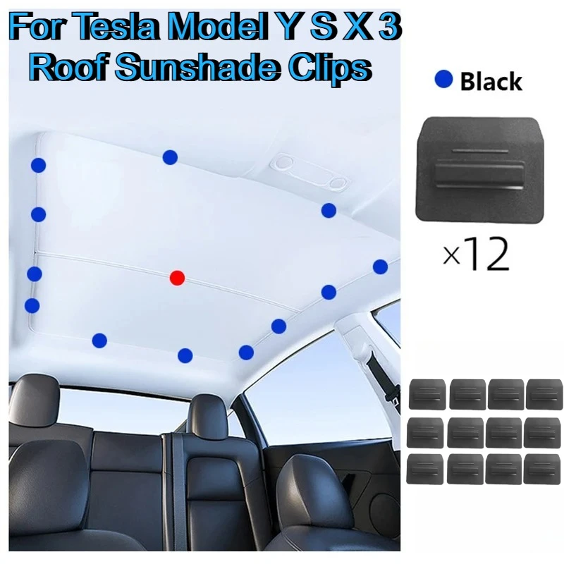 For Tesla Model Y S X 3 Roof Sunshade Clips Skylight Split Shade Windows Sunshades Sun Block Clip Interior Accessories 2025 2024
For Tesla Model Y S X 3 Roof Sunshade Clips Skylight Split Shade Windows Sunshades Sun Block Clip Interior Accessories 2025 2024