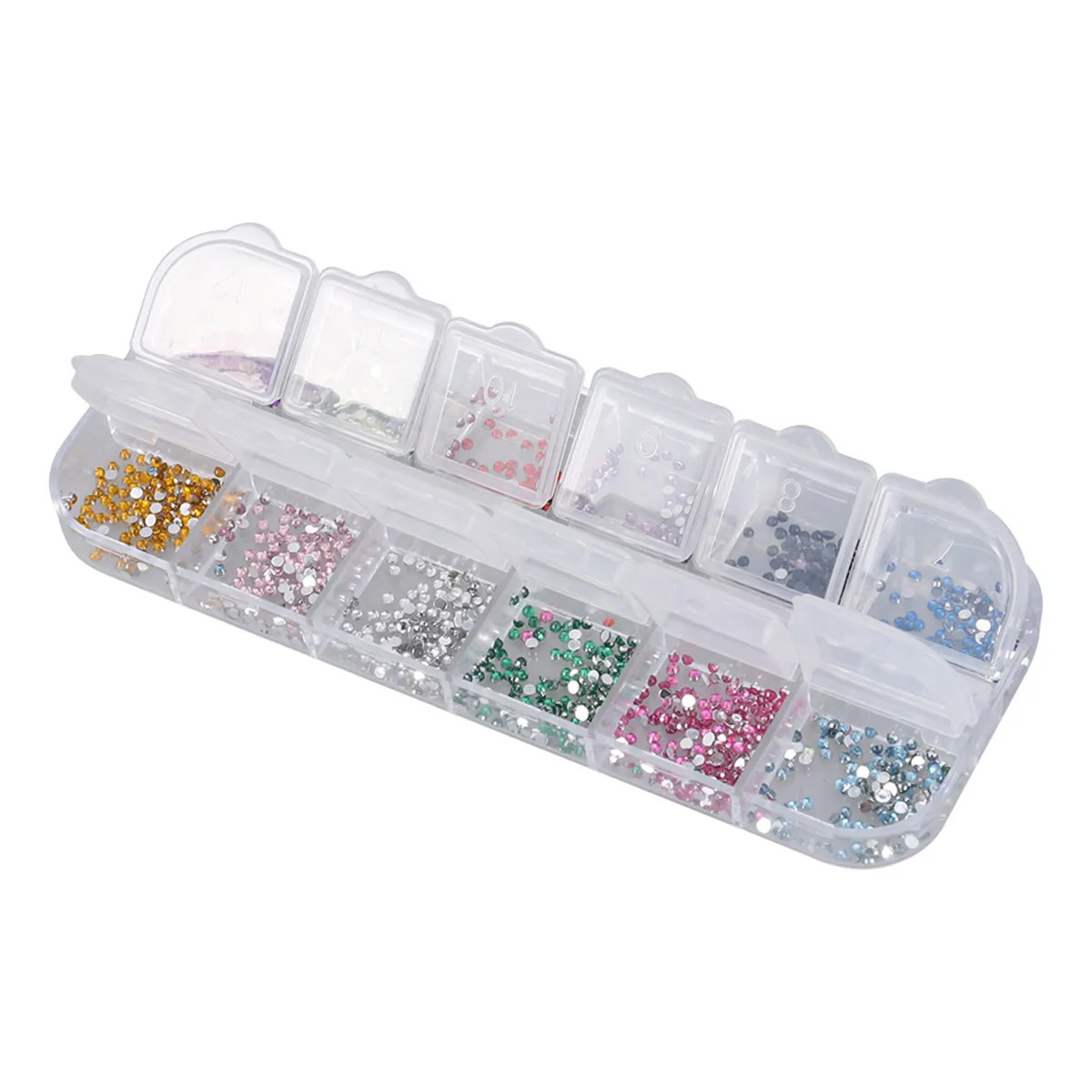 Flat Back 1 5mm Small Glass Rhinestones Kit for Nail Art Open Compartment Container Sticky Sequins Decorations
Flat Back 1 5mm Small Glass Rhinestones Kit for Nail Art Open Compartment Container Sticky Sequins Decorations