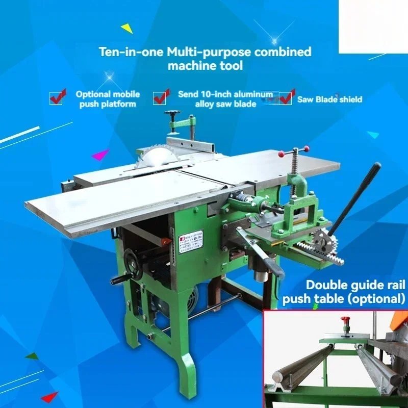 New Desktop Woodworking Machinery Multi-purpose Machine Planer Press Planer Electric Saw Electric Planer Multi Work Ten In One
New Desktop Woodworking Machinery Multi-purpose Machine Planer Press Planer Electric Saw Electric Planer Multi Work Ten In One