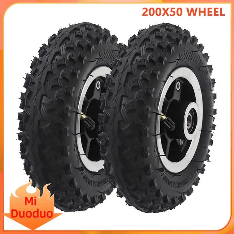 Set of 200x50 Inflatable Off-Road tires on Aluminum Rims for Electric Scooter Wheel Kits
Set of 200x50 Inflatable Off-Road tires on Aluminum Rims for Electric Scooter Wheel Kits