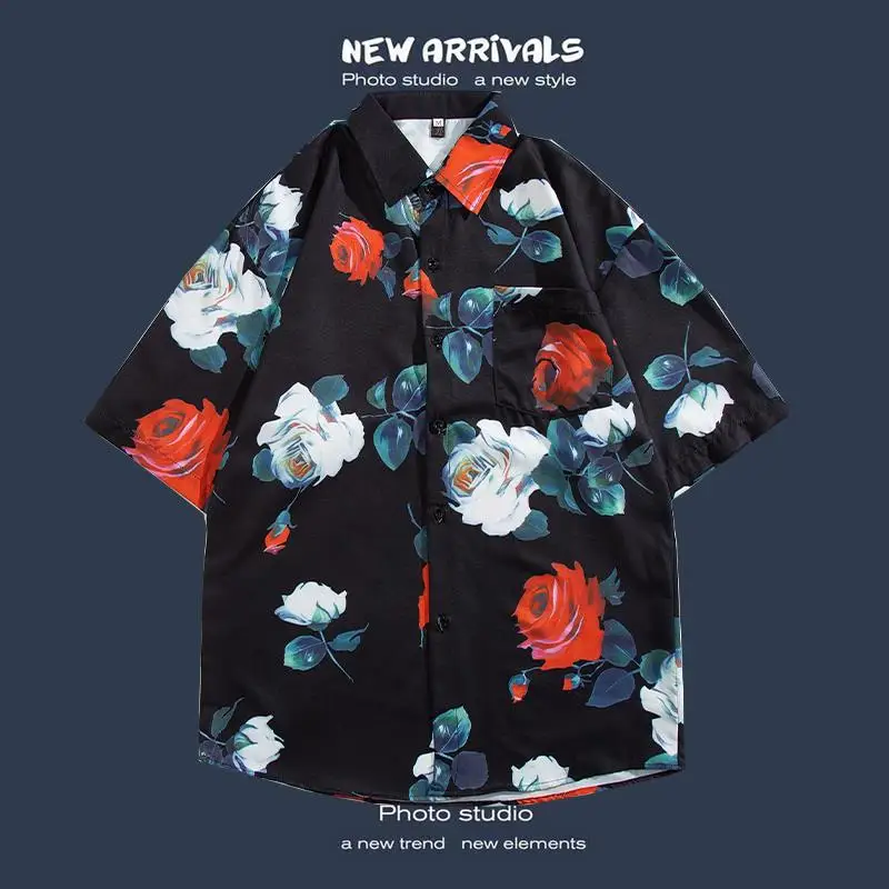 Men Classic Hawaiian Flower Print Shirt Short Sleeve Breathable Tops Casual Streetwear for Men Summer Travel Beach Outdoor Wear
Men Classic Hawaiian Flower Print Shirt Short Sleeve Breathable Tops Casual Streetwear for Men Summer Travel Beach Outdoor Wear