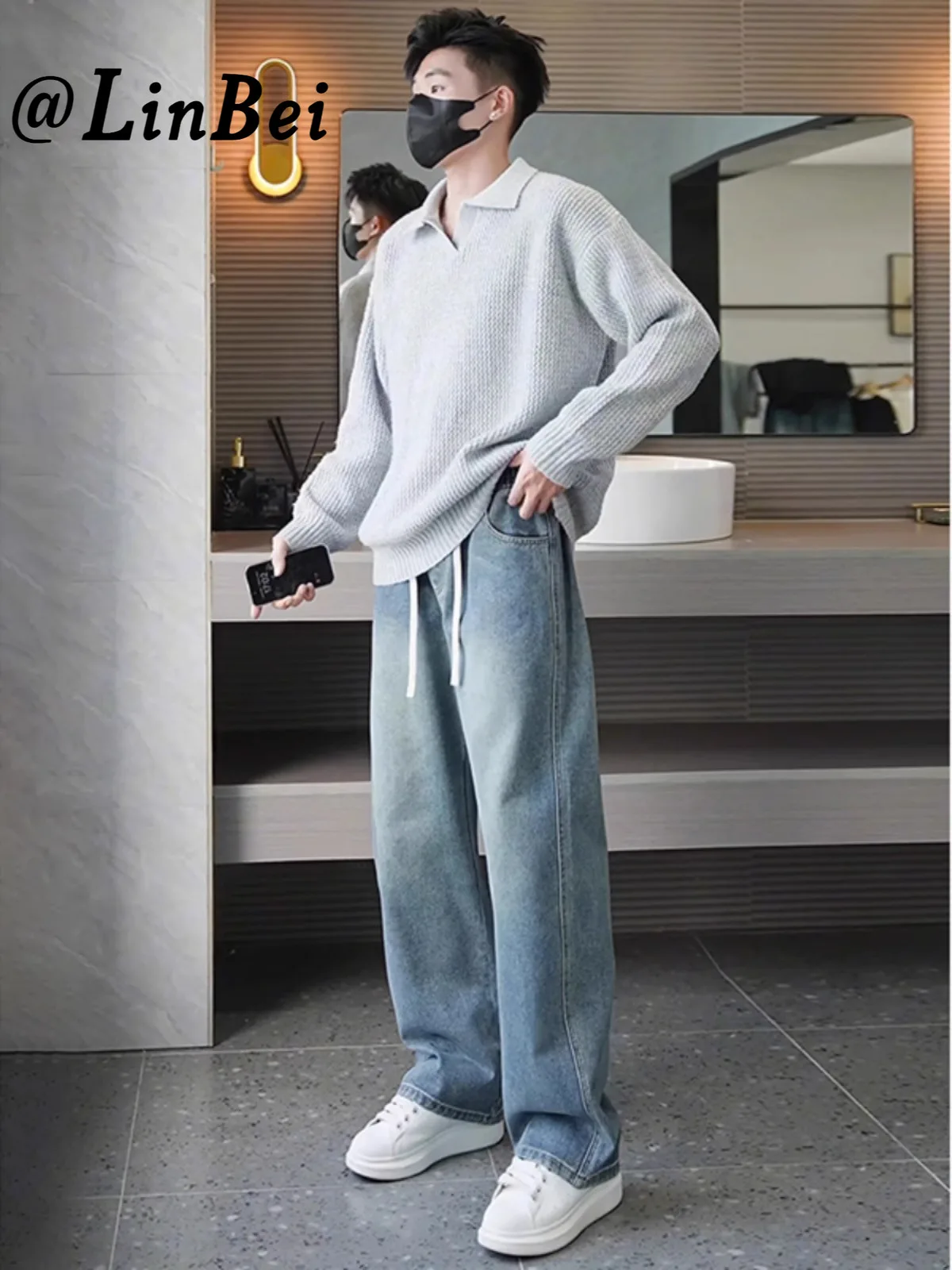 Ay Вязаный свитер с v-образным вырезом, мужской весенний модный свободный топ, повседневный комплект, легкий, удобный, прямой крой
Ay Вязаный свитер с v-образным вырезом, мужской весенний модный свободный топ, повседневный комплект, легкий, удобный, прямой крой