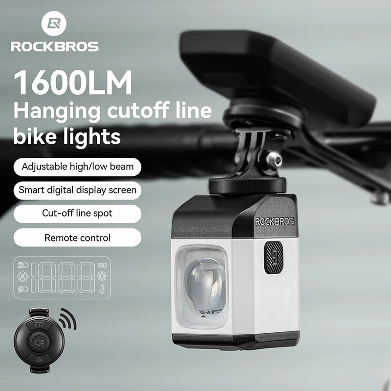 ROCKBROS Bike Light 1600LM Hoisting Headlight Flashlight Wireless Remote Control Night Warning MTB Road Bike Front Light Cycling
ROCKBROS Bike Light 1600LM Hoisting Headlight Flashlight Wireless Remote Control Night Warning MTB Road Bike Front Light Cycling
